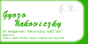 gyozo makoviczky business card